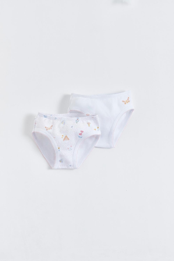 Premium Peruvian Pima Cotton Delphine Underwear 2-Pack for Toddler. Front view