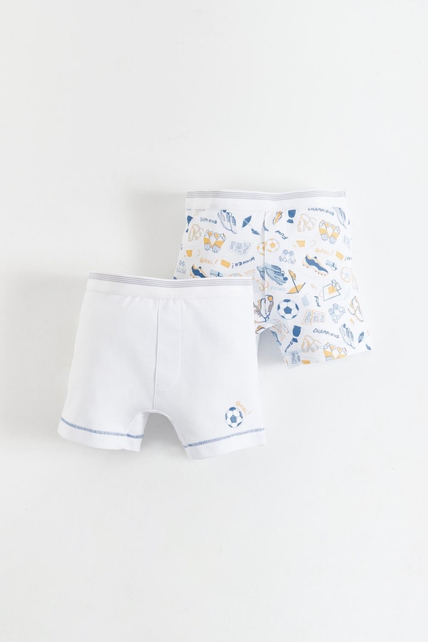 Premium Peruvian Pima Cotton Inter Boxers 2-Pack for Toddler. Front view