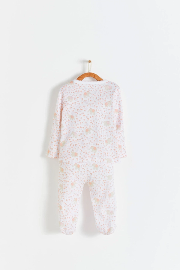Premium Peruvian Pima Cotton Tika Kimono & Pants Set for Infant. Back view