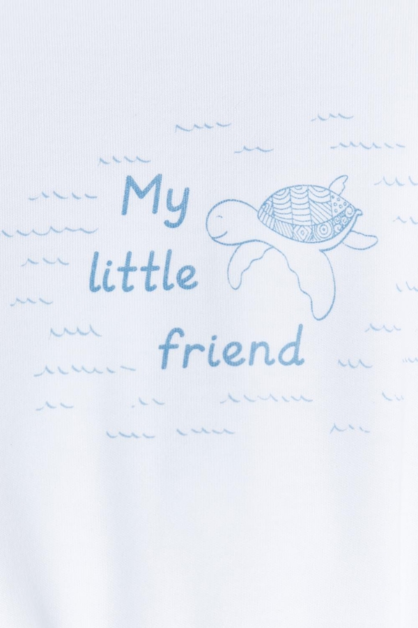 Premium Peruvian Pima Cotton Turtles Bodysuit for Infant. Print view