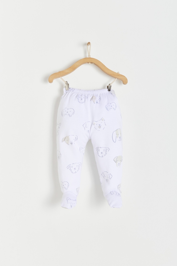 Premium Peruvian Pima Cotton Paws Pants for Infant. Front view