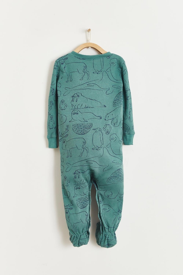 Camou Waffle Snug Footie Pajamas