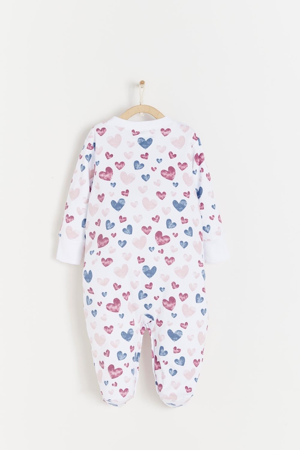 Premium Peruvian Pima Cotton Amour Footie Pajamas For Infant. Back view