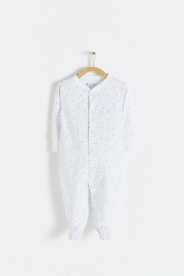 Premium Peruvian Pima Cotton Tiggy Footie Pajama for Infant. Front view