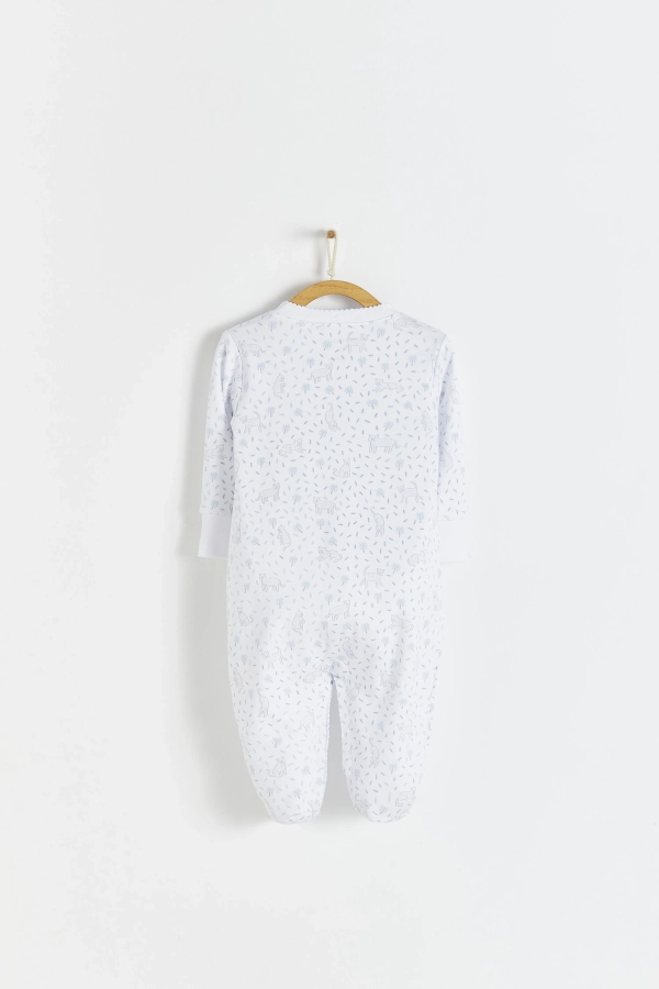 Premium Peruvian Pima Cotton Tiggy Footie Pajama for Infant. Back view