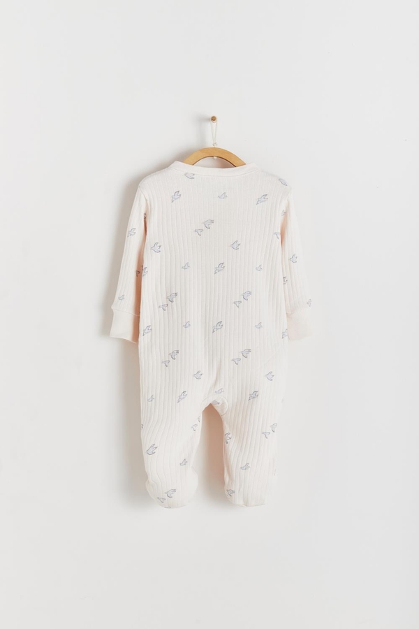Premium Cotton Goose Zip Footed Pajama for Infant. Back view