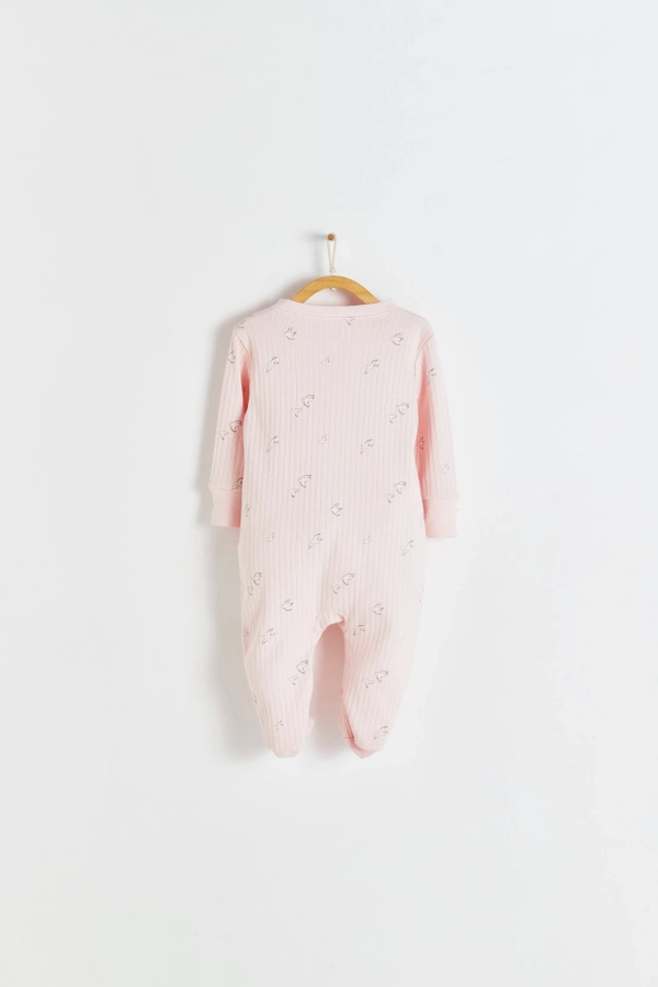 Premium Cotton Goose Zip Footed Pajama for Infant. Back view