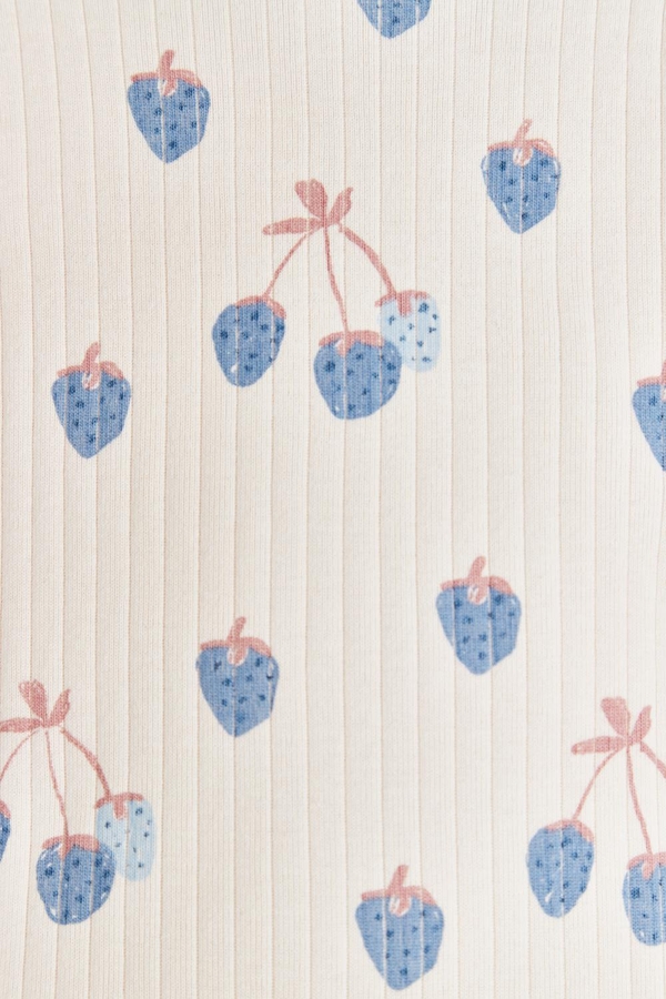 Premium Cotton Berrypop Snug Fit Zip Footless Pajama for Infant. Pattern view