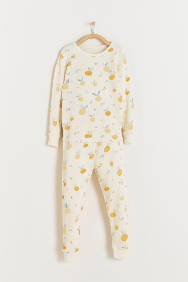 Nature Waffle Snug 2PC Pajamas