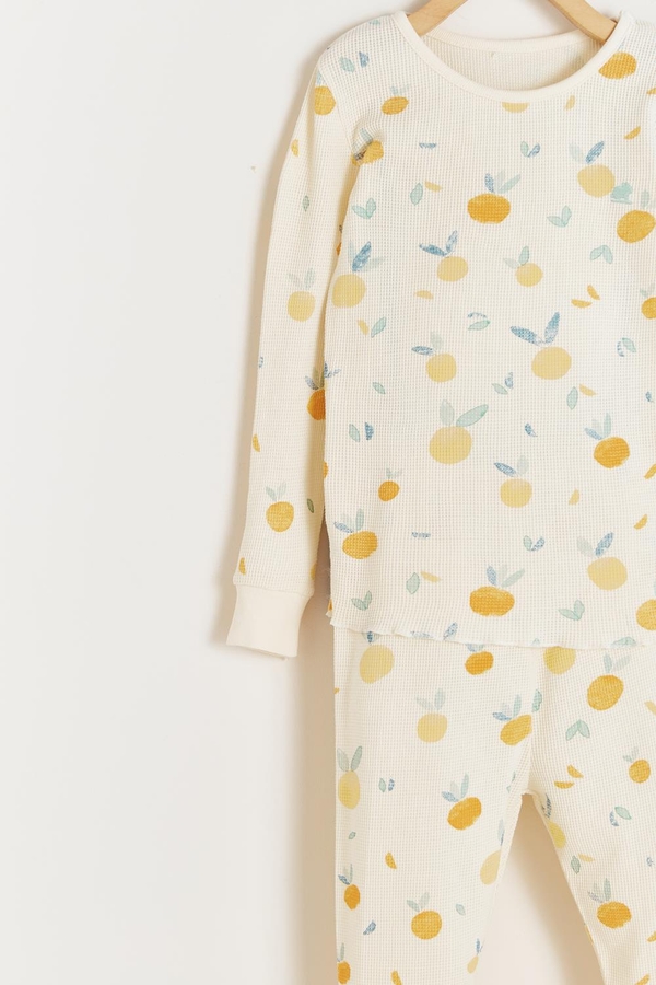 Nature Waffle Snug 2PC Pajamas