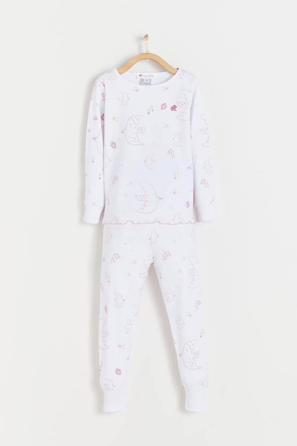 Premium Peruvian Pima Cotton Danet Snug 2PC Pajamas For Toddler. Front view