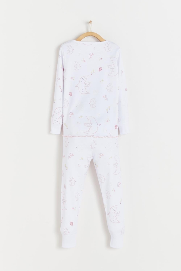Premium Peruvian Pima Cotton Danet Snug 2PC Pajamas For Toddler. Back view