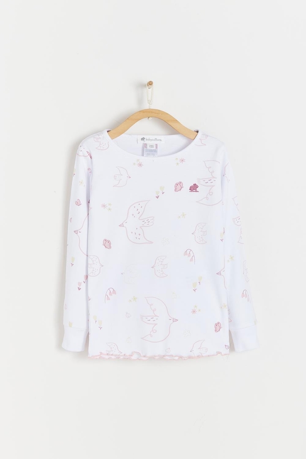 Premium Peruvian Pima Cotton Danet Snug Pajama Top For Toddler. Front view