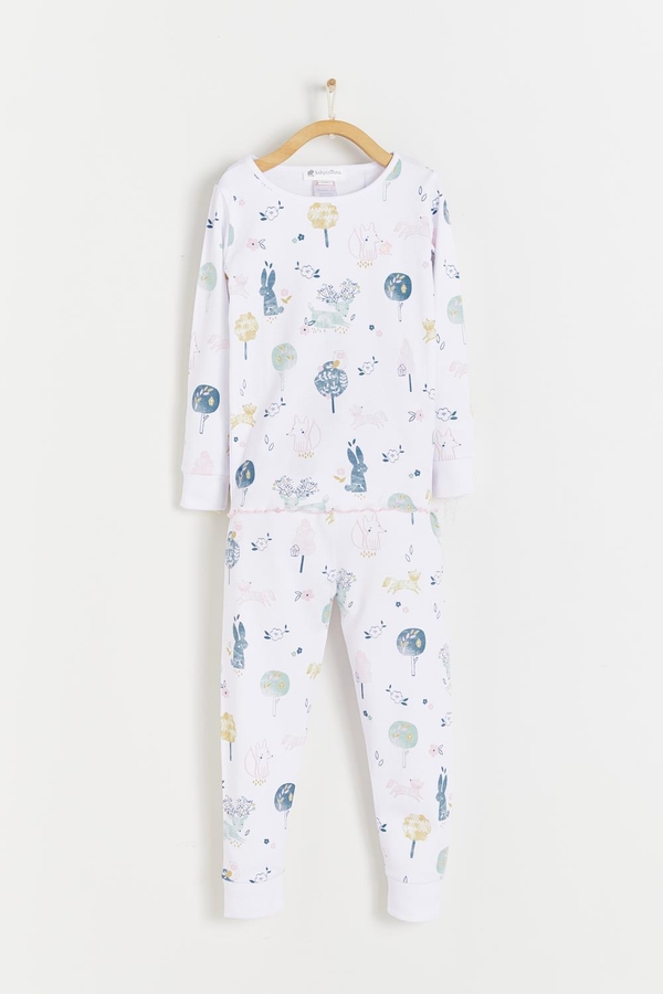 Premium Peruvian Pima Cotton Lina Snug Two-Piece Pajamas For Toddler. Front view
