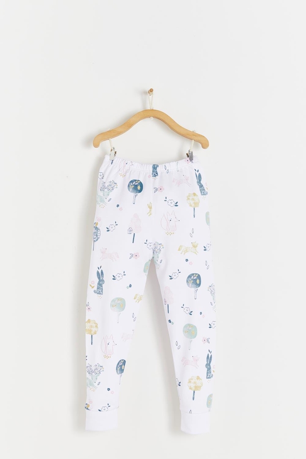 Premium Peruvian Pima Cotton Lina Snug Pajama Pants For Toddler. Front view