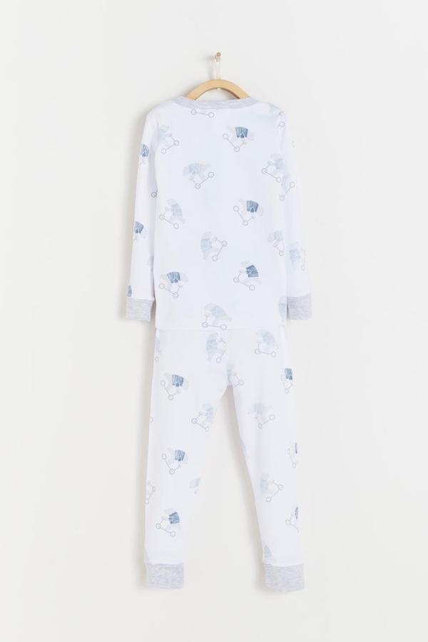 Premium Peruvian Pima Cotton Brady Snug Two-Piece Pajamas For Infant. Back view