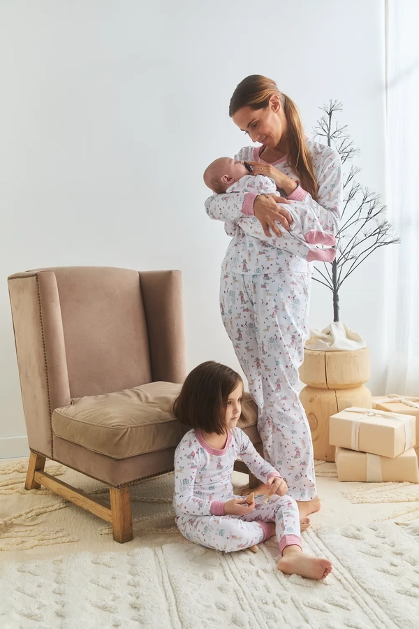 Premium Peruvian Pima Cotton Christmas Mom Pajama Set | Front
