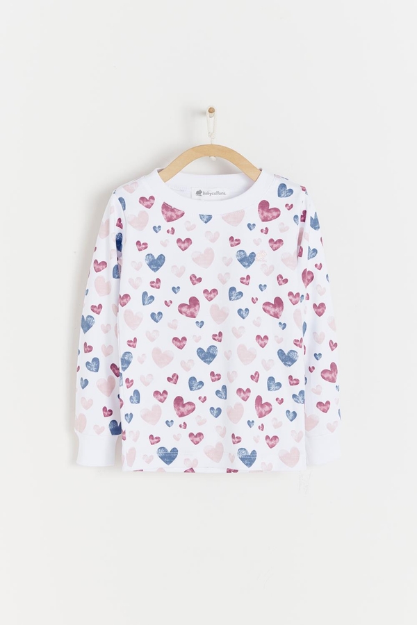 Premium Peruvian Pima Cotton Amour  Pajama Top For Toddler. Front view