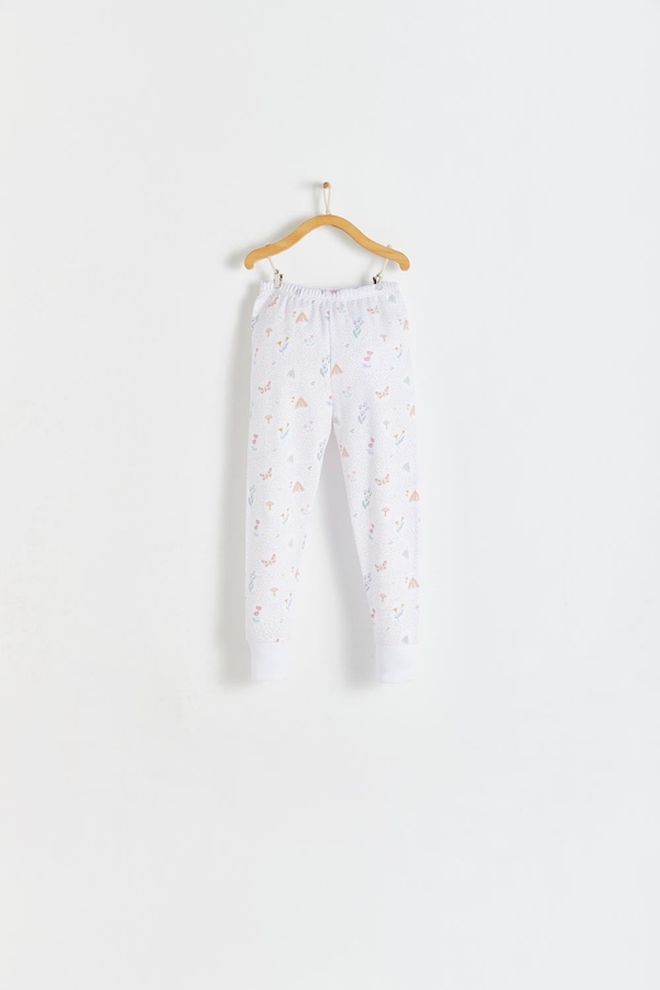 Premium Peruvian Pima Cotton Delphine Snug Fit Long Pajama Pants for Toddler. Front view