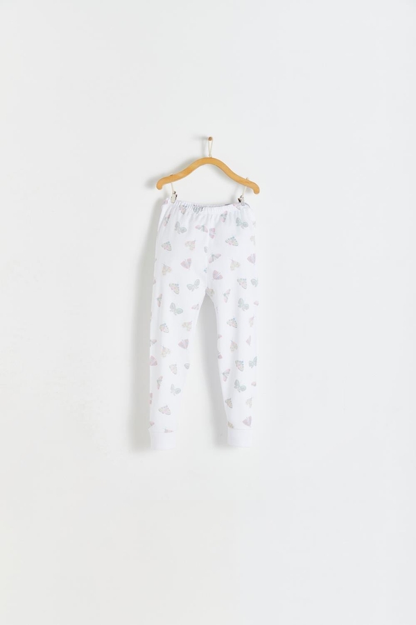 Premium Peruvian Pima Cotton Lisa Snug Fit Long Pajama Pants for Toddler. Front view