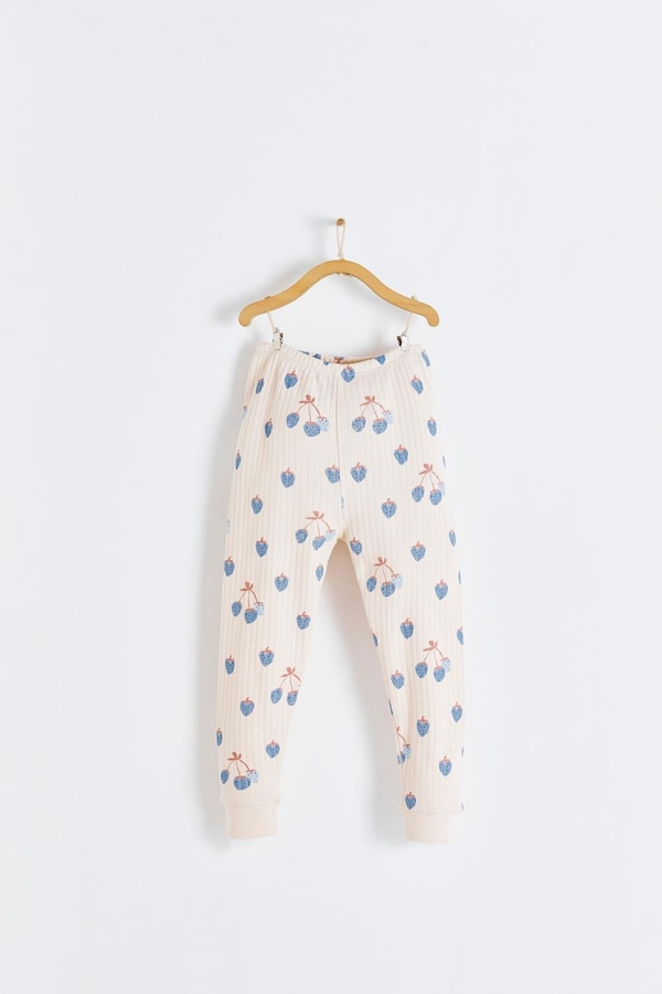 Premium Cotton Berrypop Snug Fit Long Pajama Pant for Toddler. Front view