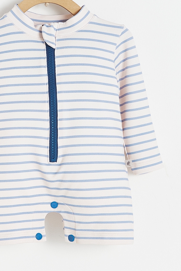 Stripes Long Sleeve 1-Piece Rashguard