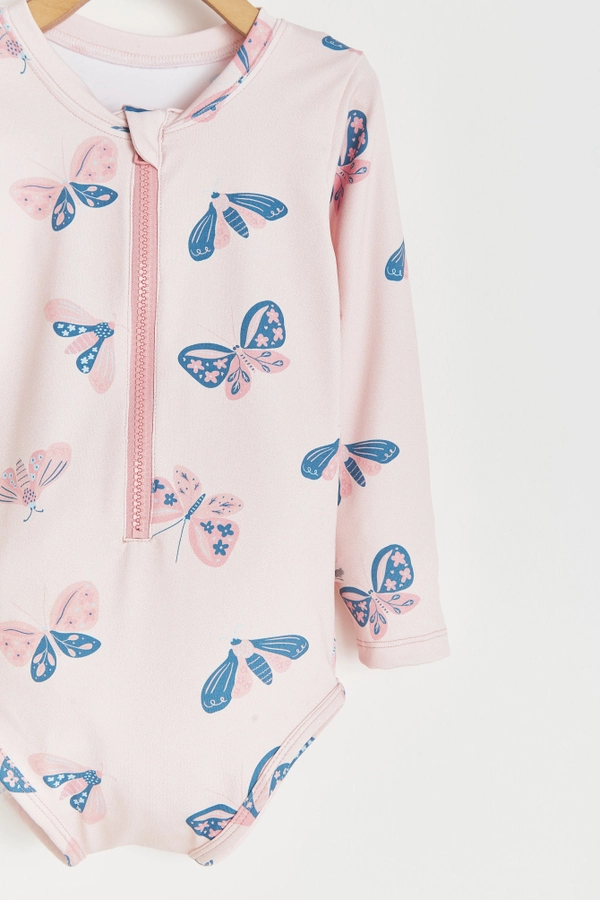 Butterfly Long Sleeve 1-Piece Rashguard