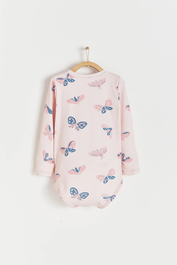Premium Quality Butterfly Long Sleeve 1-Piece Rashguard for Infant. Back view