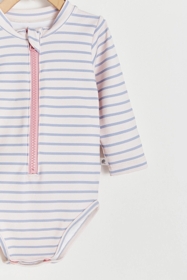 Stripes Long Sleeves 1- Piece Rashguard