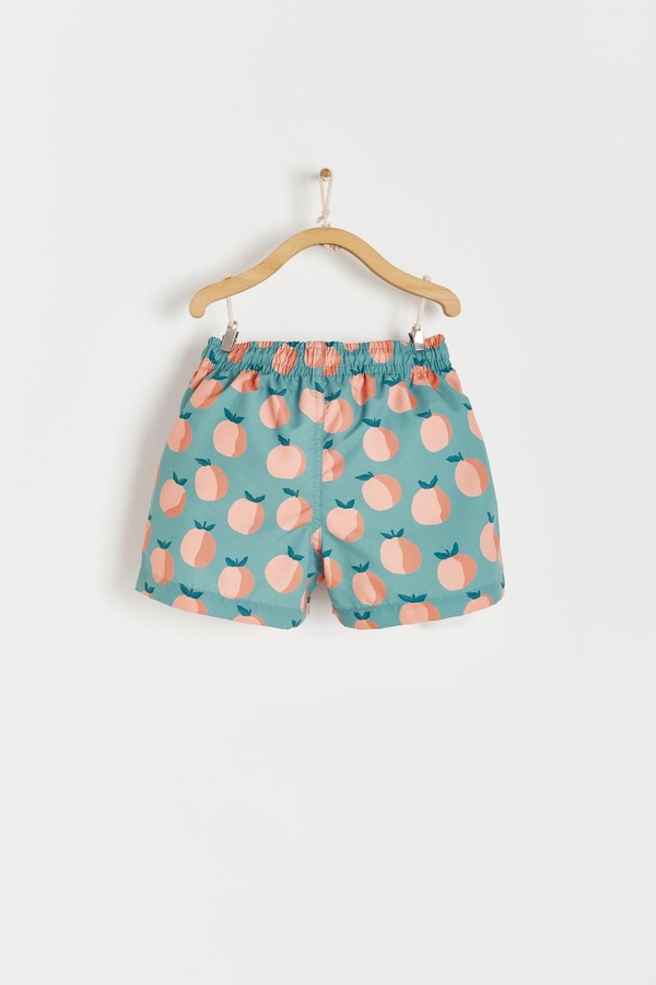 Premium Quality Orange Swim Trunks for Toddler. Back view