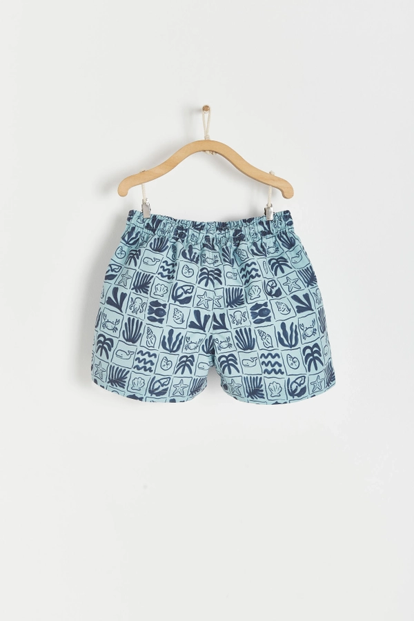 Premium Quality Greece Swim Trunks for Toddler. Back view