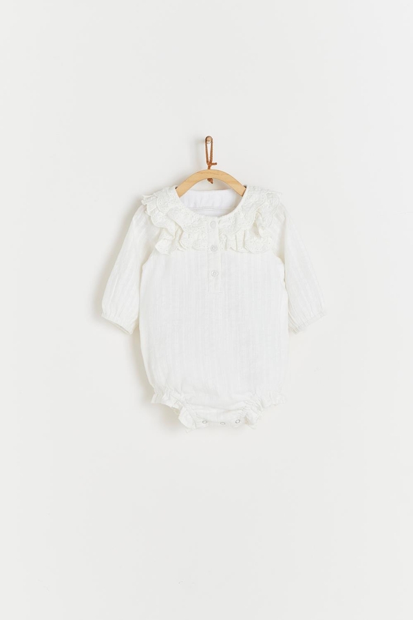 Rose Ruffle Long Sleeve Blouse