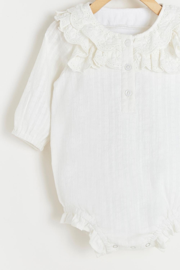 Rose Ruffle Long Sleeve Blouse