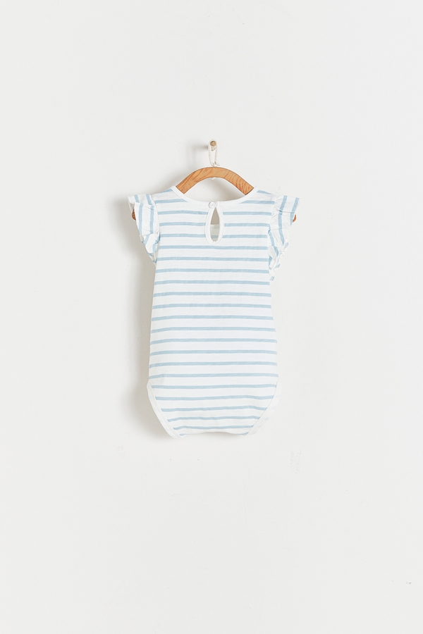 Fresia Striped Short Sleeve Bodysuit