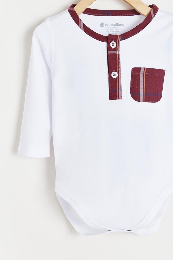 Andre Henley Long Sleeve Bodysuit