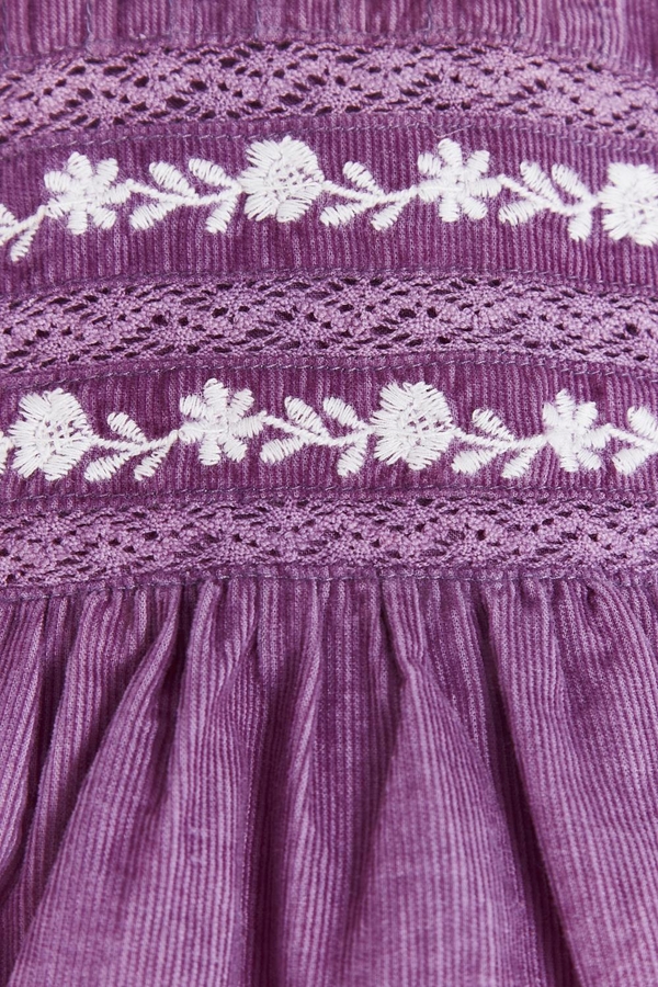 Purple Cord Blouse Bodysuit
