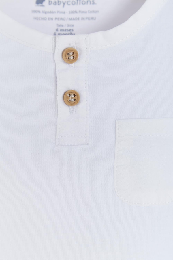Essentials Henley Bodysuit. Buttons detail view