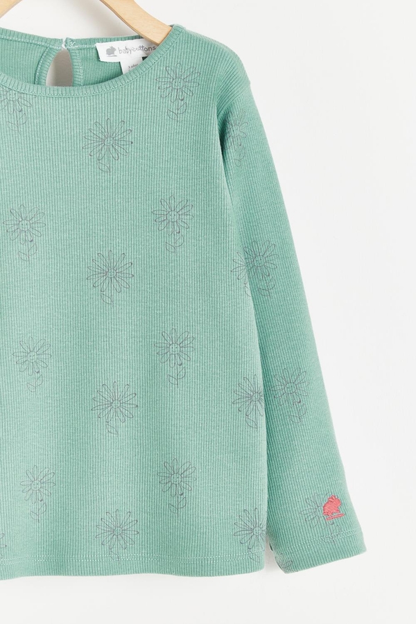 Tree Printed Long Sleeve Top