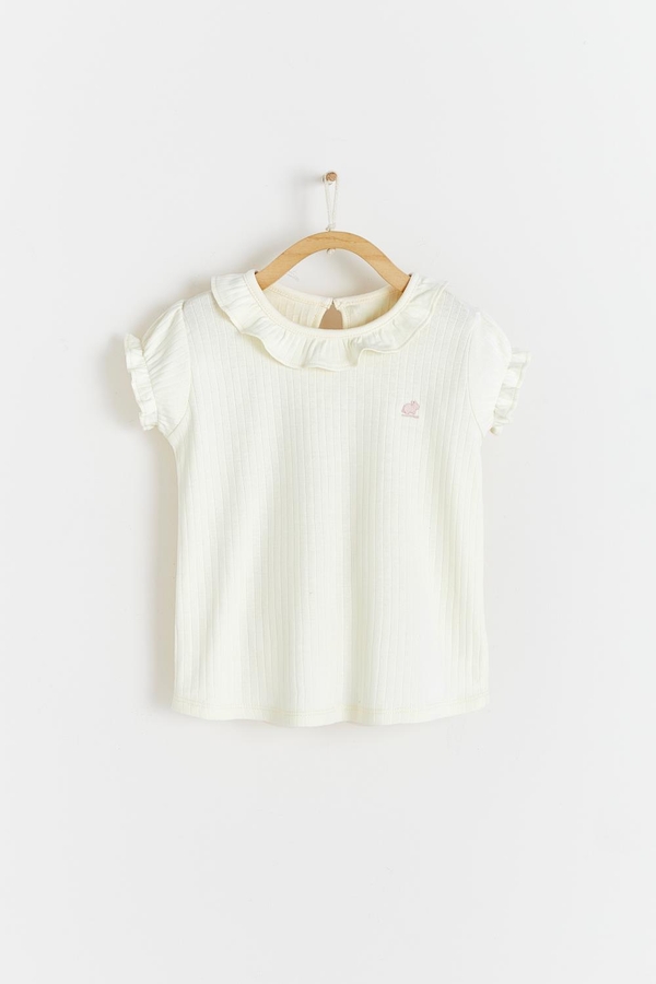 Essentials Ruffle Short Sleeve Top