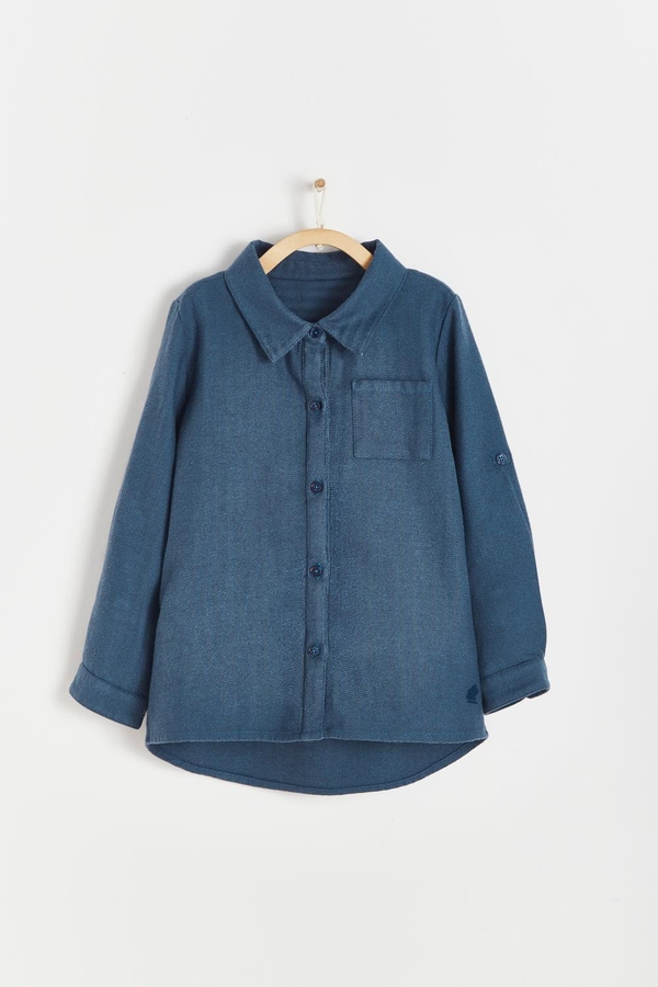 Dan Mandarin Button-Down Shirt