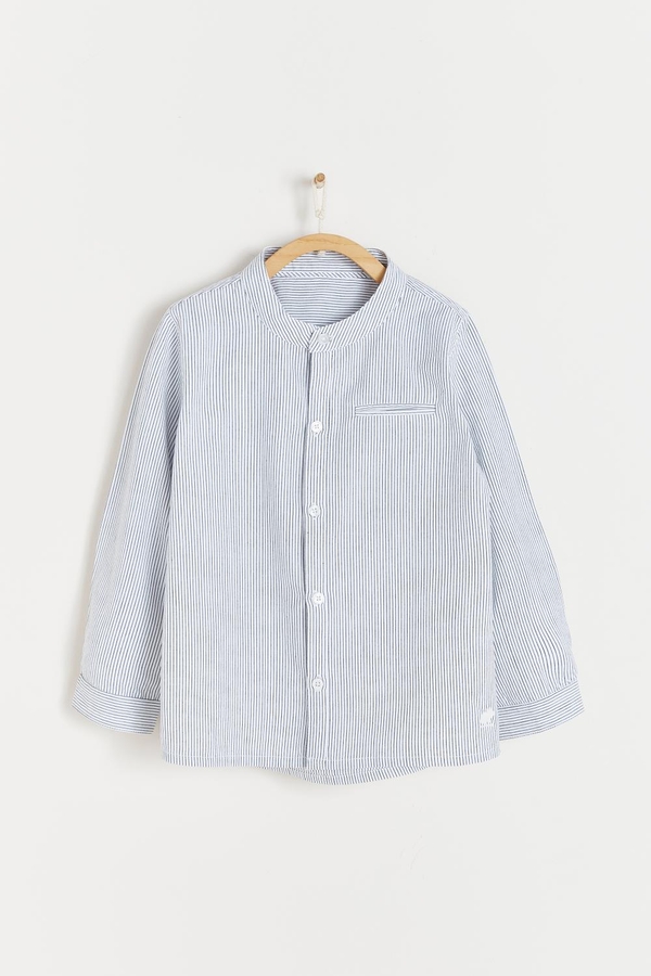 Ron Button-Front Striped Shirt