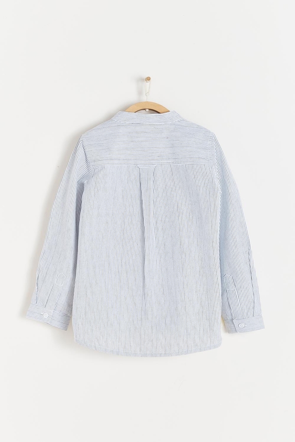 Ron Button-Front Striped Shirt