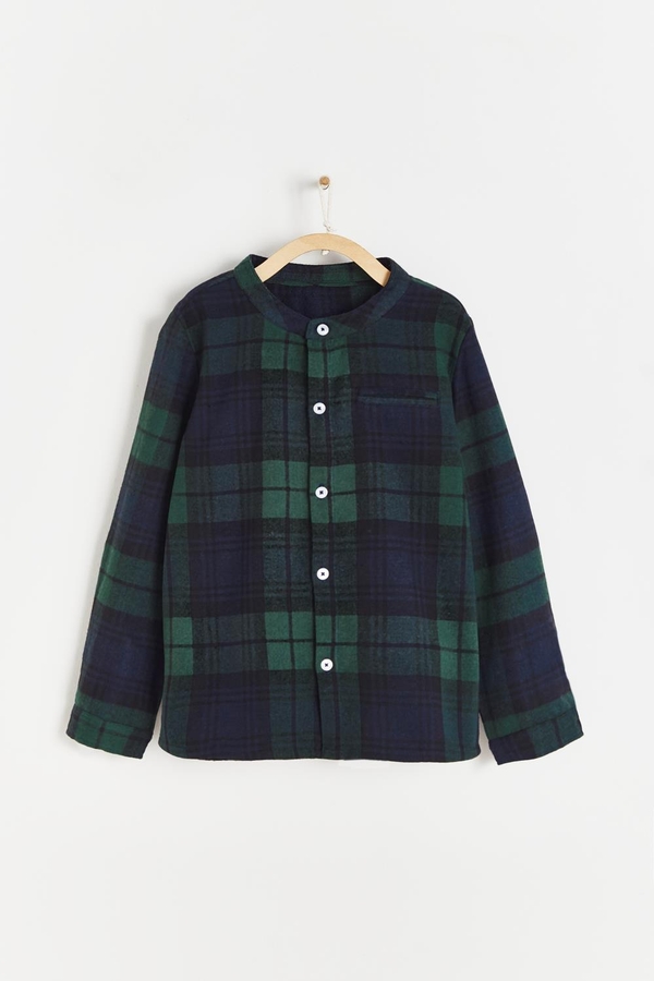 Premium Cotton Christmas Plaid Shirt For Toddler | Front