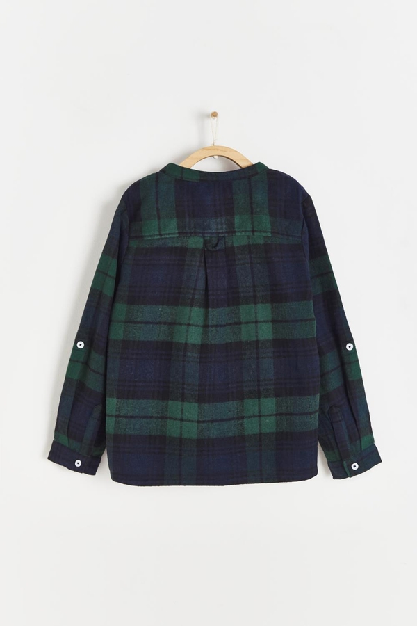 Premium Cotton Christmas Plaid Shirt For Toddler | Back