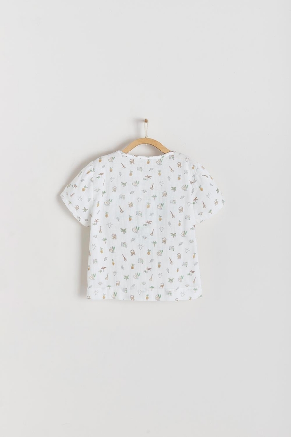 Premium Cotton Kanu Shirt for Toddler. Back view