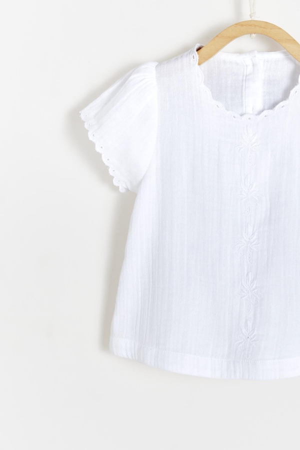 Premium Cotton Indira Blouse for Toddler. Detail view