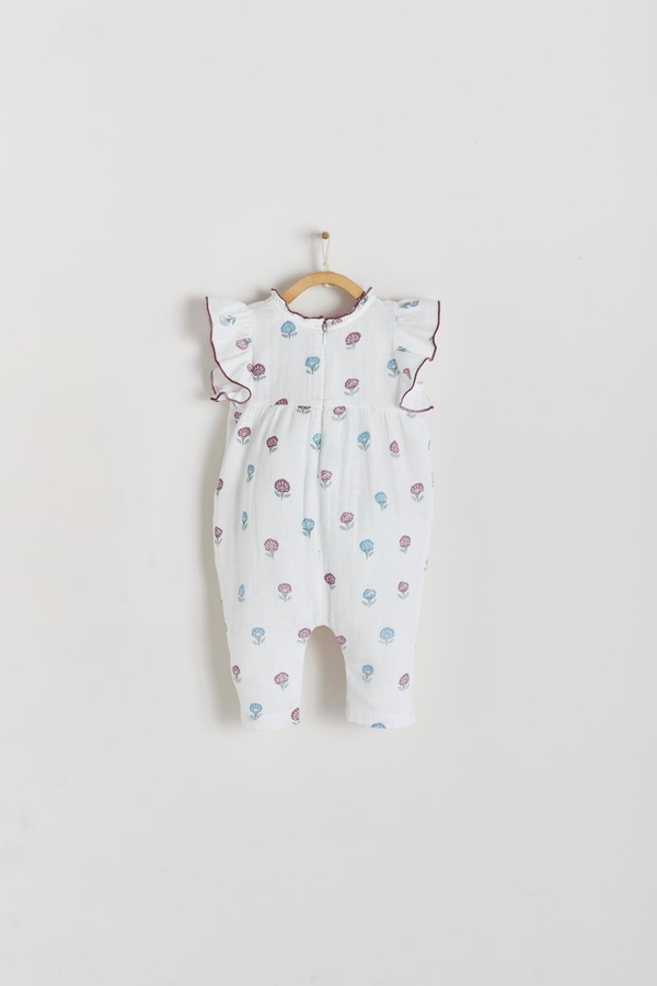 Premium Cotton Meli Agra Overall for Infant. Back View