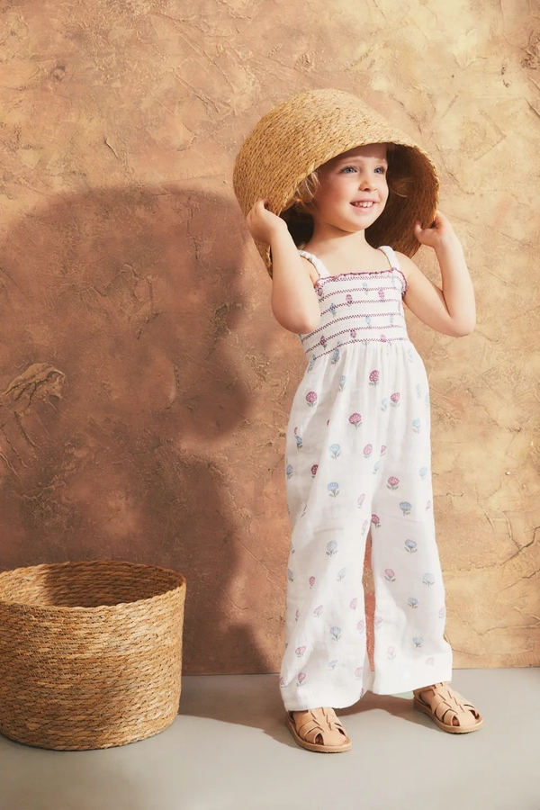 Premium Cotton Ine Agra Overall for Toddler. Toddler model view