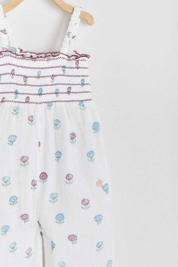 Premium Cotton Ine Agra Overall for Toddler. Front detail view