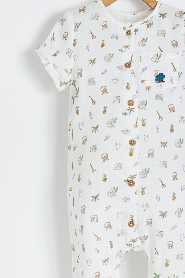 Premium Cotton Kanu Overall for Infant. Detail view